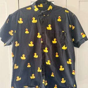 Molokai Surf Co. Rubber Duck Print Button Down Shirt - XL